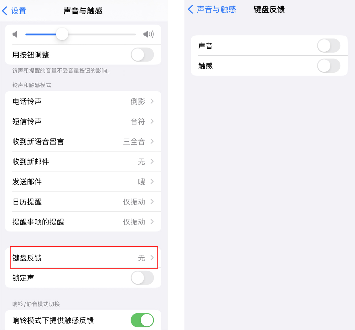 宋洛乡苹果手机维修分享iOS 16 小细节：支持开启 iPhone 键盘声音及触感反馈 